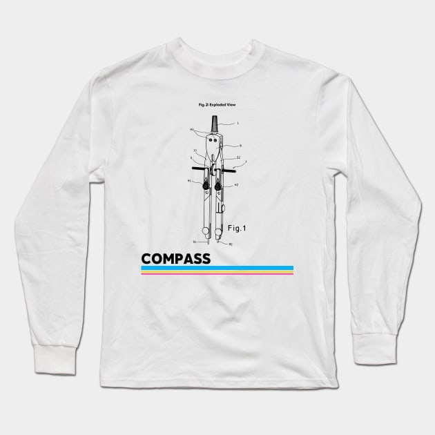 Design of Compass Long Sleeve T-Shirt by ForEngineer